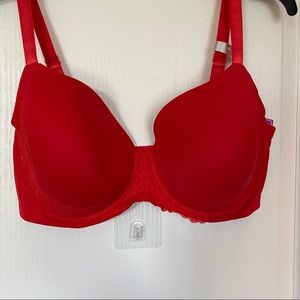 Cute all red bra